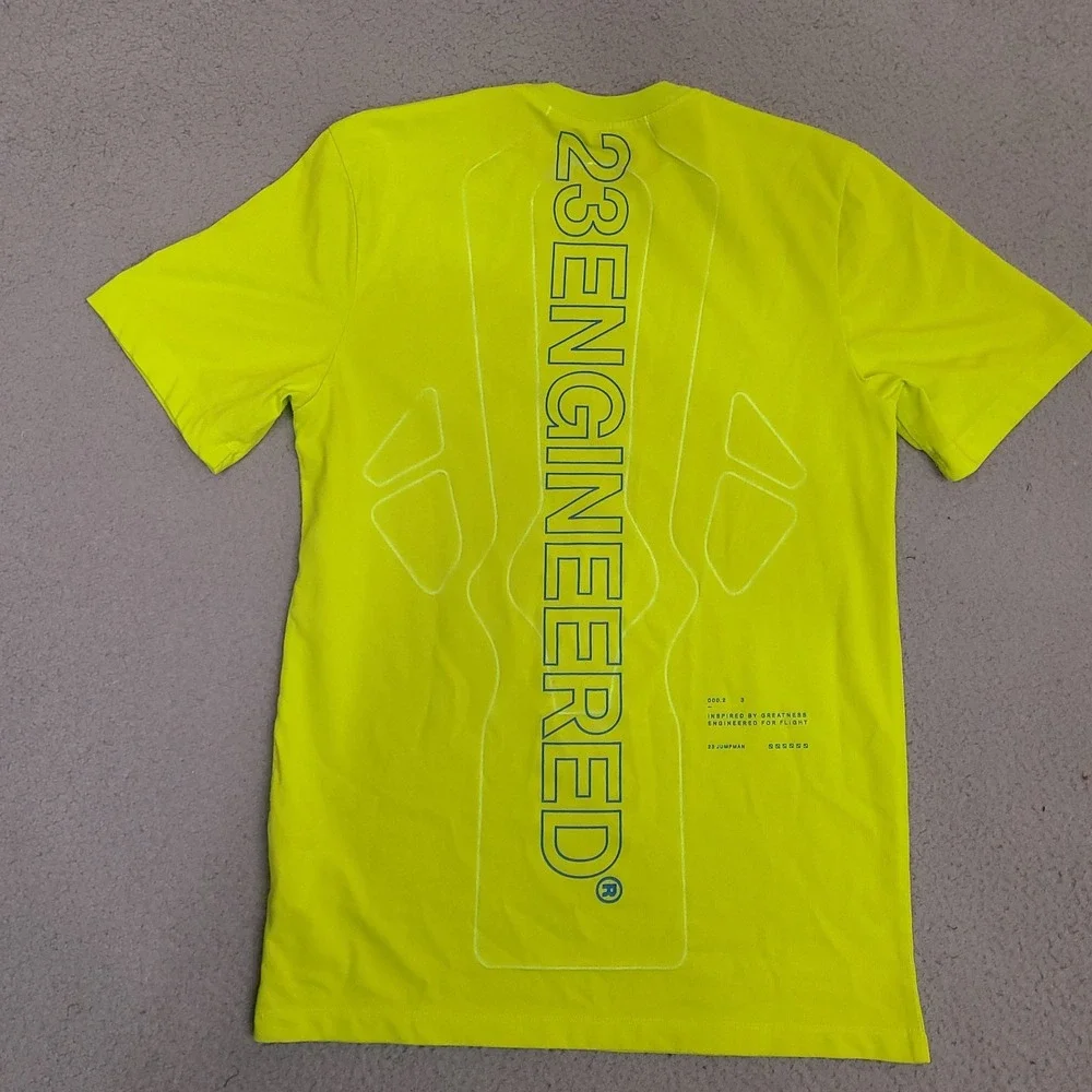Air Jordan 23 Engineered Shirt Mens Small Flourescent Hi Viz Jumpman‎ Flight